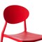 Modern Plastic Outdoor Dining Chair with Open Oval Back Design